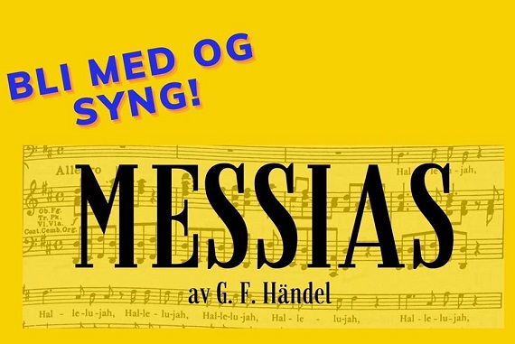 plakat: bli med og syng messias händel